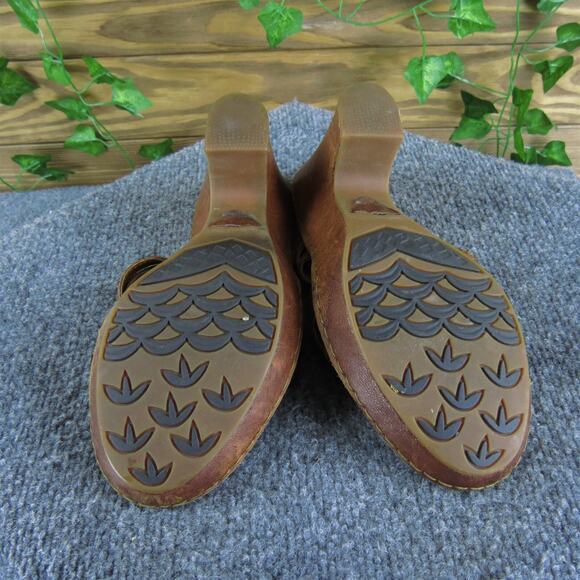 Born Women's Crown Slide Brown Leather Sz 8 Medium Gently Used 2025 - Picture 8 of 8